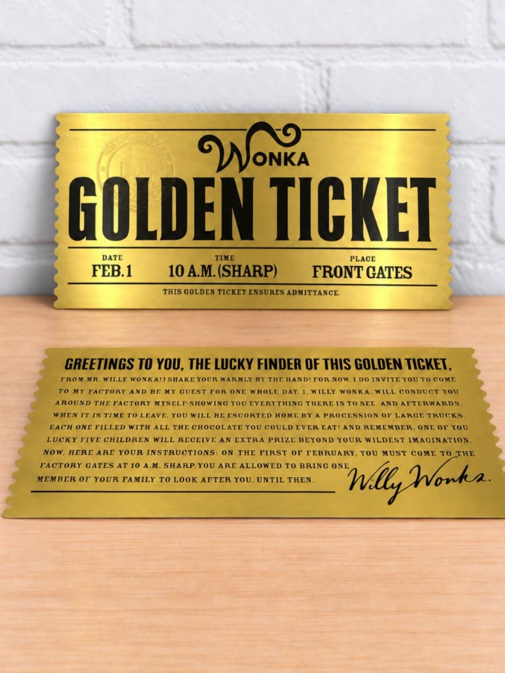 3 Pack WILLY WONKA Holographic Golden Ticket Chocolate Bar 6 x 2.75 inches
